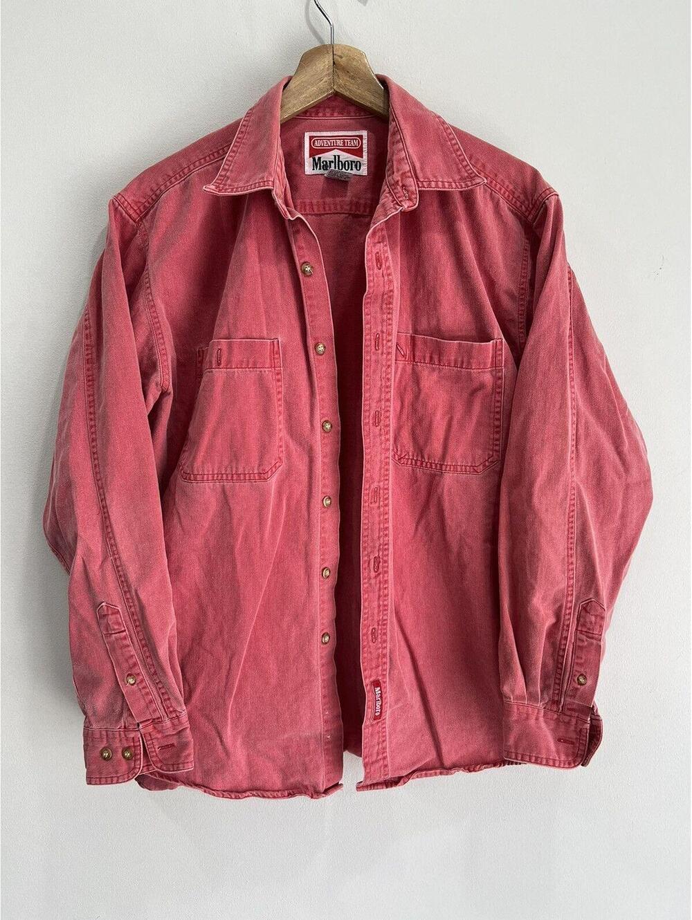 Vintage Marlboro Button Up Shirt Faded sweater tee racing